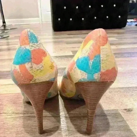 Women Jessica Simpson Multicolored Heel Sz. 9.5B/39.5 - Picture 3 of 6